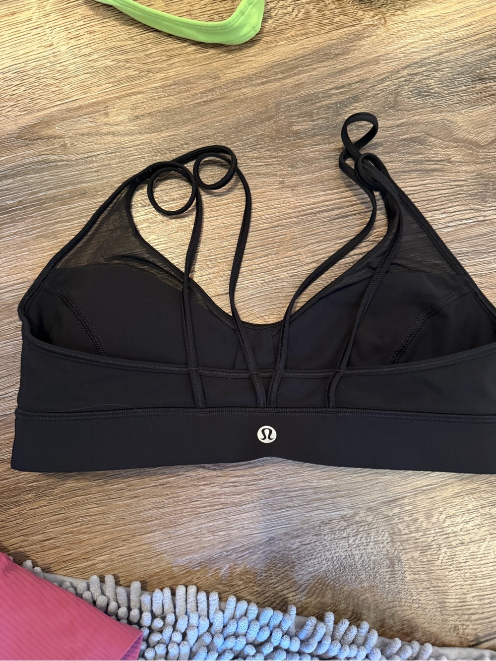 lululemon athletica Black Strappy Mesh Sports Bra